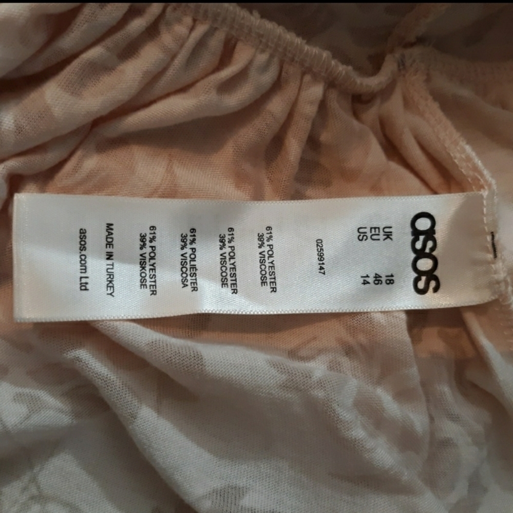 Asos Curve Floral Burnout Cropped Ruffle Top - Picture 2 of 7